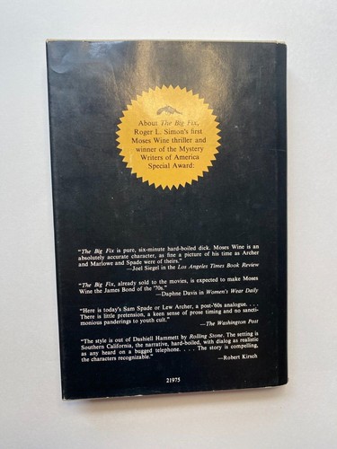Moses Wine in Wild Turkey Roger Simon 1974 Hardcover with DJ - Picture 6 of 9