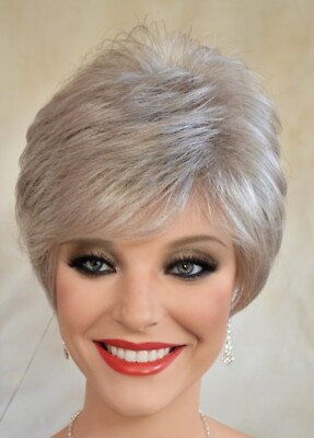 Synthetic Short Hair Wig for Women COLOR GREY #56 SALT PEPPER CUTE STYLE  1198