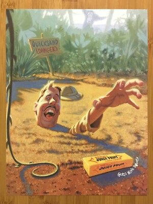 2002 Wrigley's Juicy Fruit Gum Vintage Print Ad/Poster Safari Quicksand 90s Art!