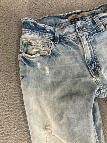 BKE Justin Jeans Herren 30x31,5 Blau Light Wash Distressed Relaxed Bootcut Cowboy - Bild 2 von 20