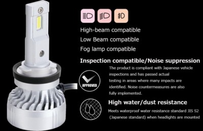 PIAA LEH221 LED Headlights Bulb HB3/HB4/HIR/H8/H9/H11 12V/24V 45W