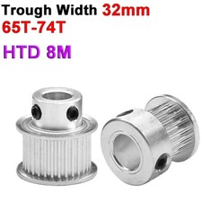 HTD 8M Timing Belt Pulley BF-Type 65T-74T Bore 14-60mm For 32mm Wide Timing Belt