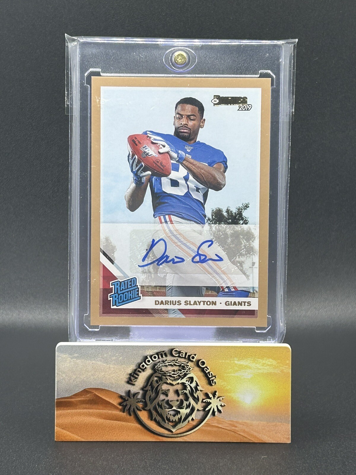 💥2019 Panini Donruss Darius Slayton Rated Rookie Auto RC Bronze #338 Giants💥