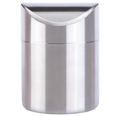 Mini Stainless Steel Desktop Trash Cans Countertop Garbage Bins for Office