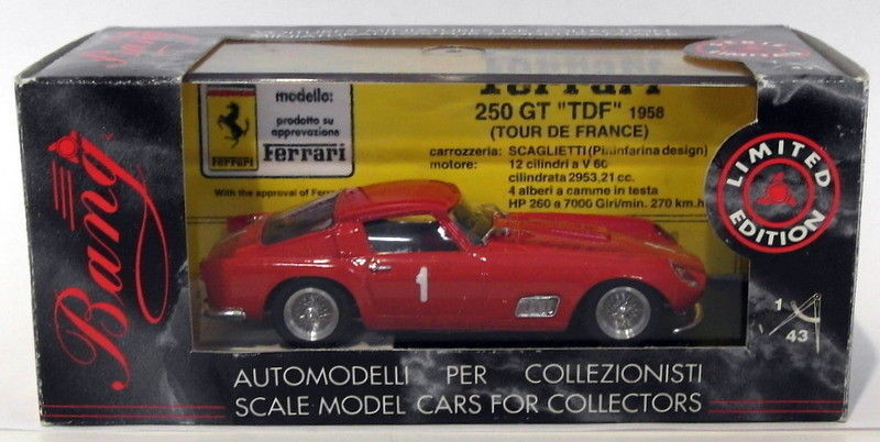 Bang Models 1/43 Scale 1014 - Ferrari 250 TDF #1 Mille Miglia 1958
