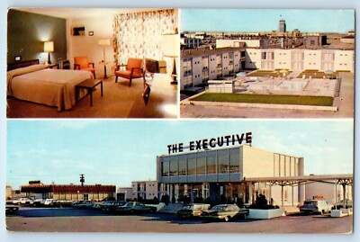 c1960 Buffalo New York Vintage Postcard The Executive Motor Hotel Genesee Street