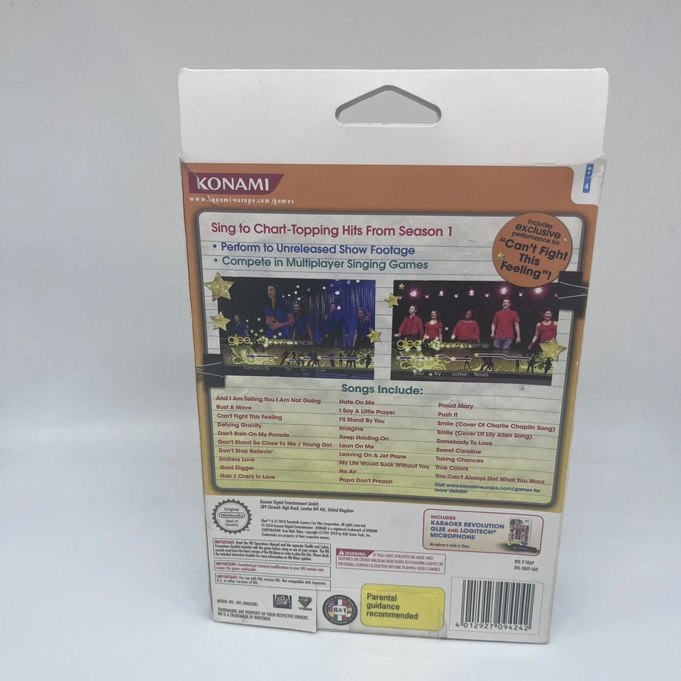 Glee Karaoke Revolution Volume Nintendo Wii Game With Microphone - Image 2 of 2
