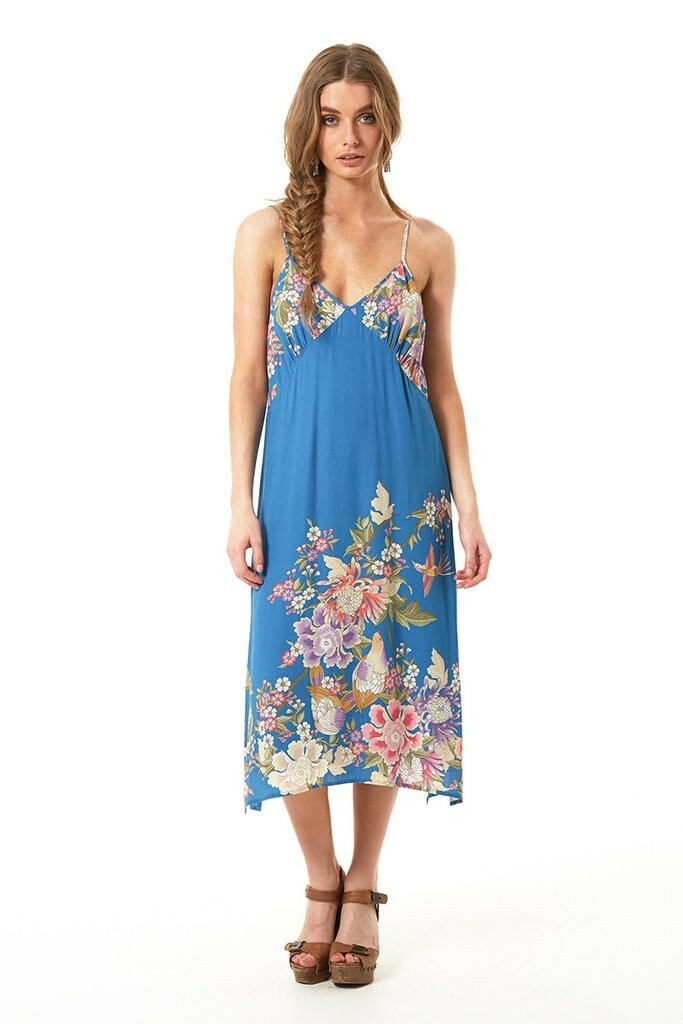 spell blue skies slip dress