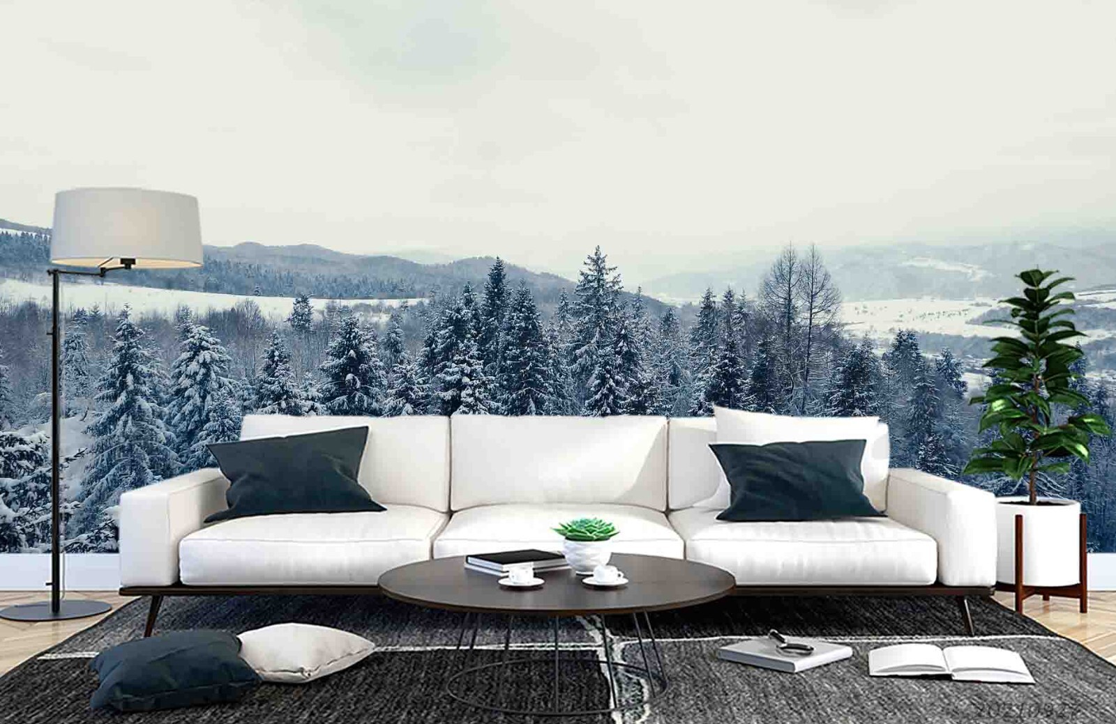 3D Winter Snow Forest Scenery Wall Murals Wallpaper Murals Wall Sticker 101