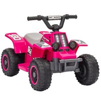 AIYAPLAY 6V Electric Quad Bike for Kids w/ Forward Backward, Pink