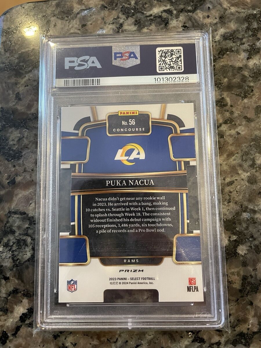 2023 Panini Select - Concourse Puka Nacua #56 Zebra Prizm 2023 Panini Select - Concourse Puka Nacua #56 Zebra Prizm