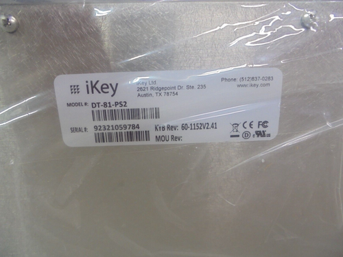 iKEY DT-81-PS2 Stainless Steel Keyboard - Picture 3 of 3