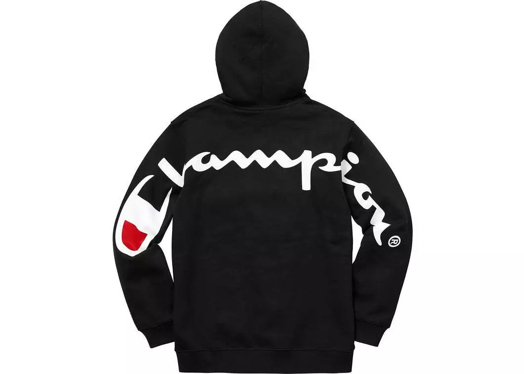 SWEAT SHIRT À CAPUCHE SS18 SUPREME CHAMPION FLAMBANT NEUF NOIR XL
