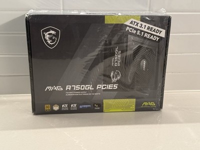 MSI MAG A750GL PCIE 5 750W ATX 3.1 Full Modular 80+ Gold Power Supply - NEW