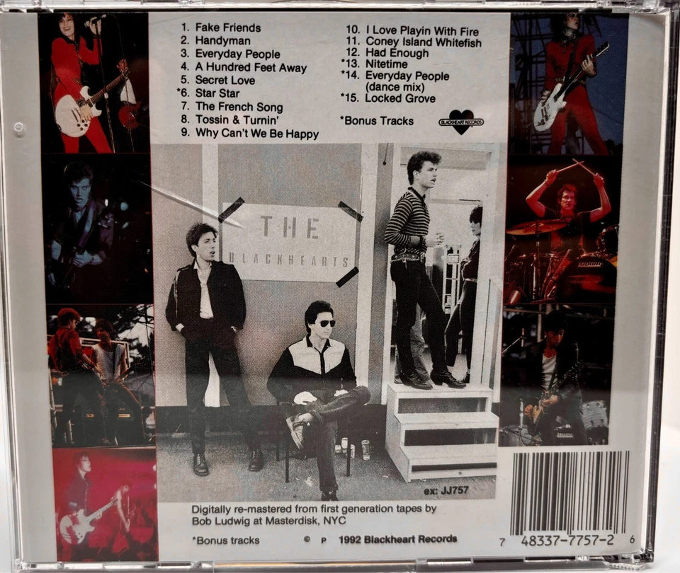 RARE - Joan Jett & the Blackhearts Album CD 1992 - 18 tracks w/ 3 Bonus Tracks Foto 3 de 3