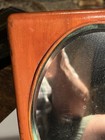 Vintage Rose Wood Dresser Top Shaving Beveled Mirror Easel Back! 6.25" x 4.5" — photo 6