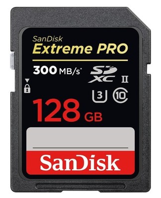 SanDisk Extreme PRO 128GB SDXC UHS-II 300MB/s Karte