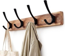Coat Rack Wall Mount Acacia Wood Coat Hooks Wall Mount 15" Wall Coat Rack