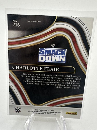 2022 Panini WWE Select Ringside #216 Charlotte Flair - Picture 2 of 2