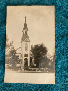 RPPC Royal Oak Michigan Rare Catholic Church Photo Postcard JH Cave c1910