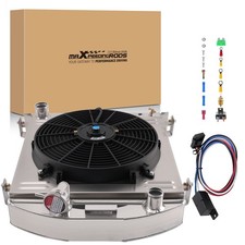 3 Row Aluminum Radiatorshroud For Ford Hot Rod Chevy 350 V8 1932 Cu1009