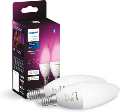 Philips Hue White & Color Ambiance E14 LED Lampe, 2Er Pack, Dimmbar, Bis Zu 16 M