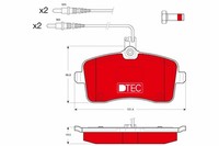 Trw Bremsbelagsatz Scheibenbremse Dtec Cotec GDB1594DTE FüR 407 Sw Peugeot Hdi