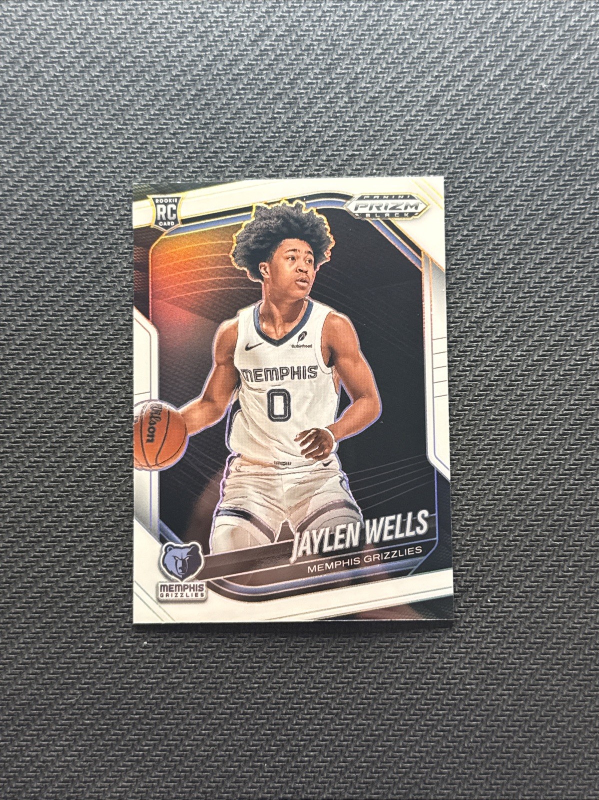 2024-25 Prizm Black Jaylen Wells White /175 #34 RC