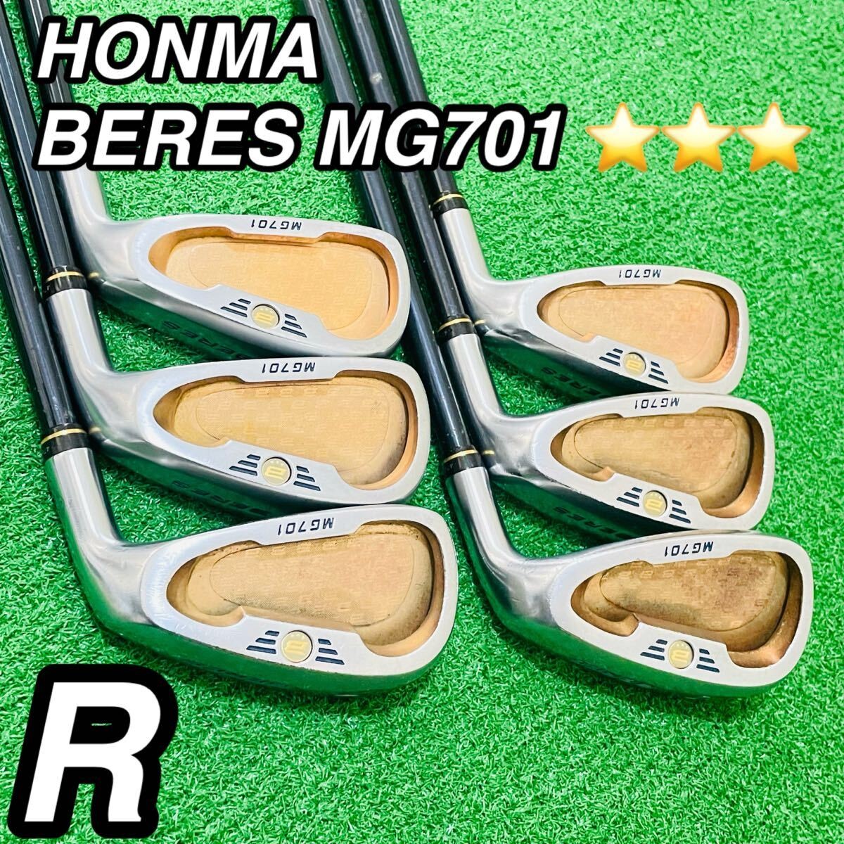 9637 Honma Beres Mg701 3S Golf Armrq B49 R 3 Star Iron 6Pcs Set Men'S