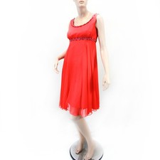 Vintage Saba California 70's babydoll empire waist lined chiffon dress sz 9 8-10