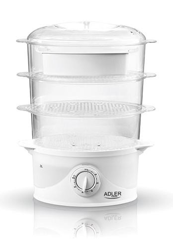 Adler AD 633 steam cooker 3 basket(s) Freestanding 800 W White