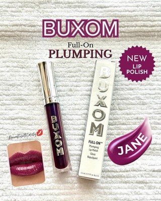 Buxom JANE Full-On Plumping Lip Polish Full Size BNIB Shimmer Lip Gloss Berry