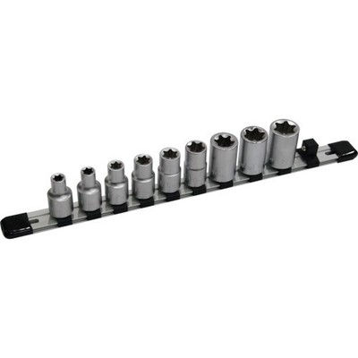TONE HTXE409 HEXALOBULAR SOCKET SET E-TYPE TORX SOCKET SET (WITH HOLDER) 12.7MM