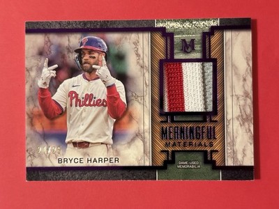 BRYCE HARPER (21/25) (3 COLOR PATCH RELIC) 2025 Topps Museum Purple Jersey