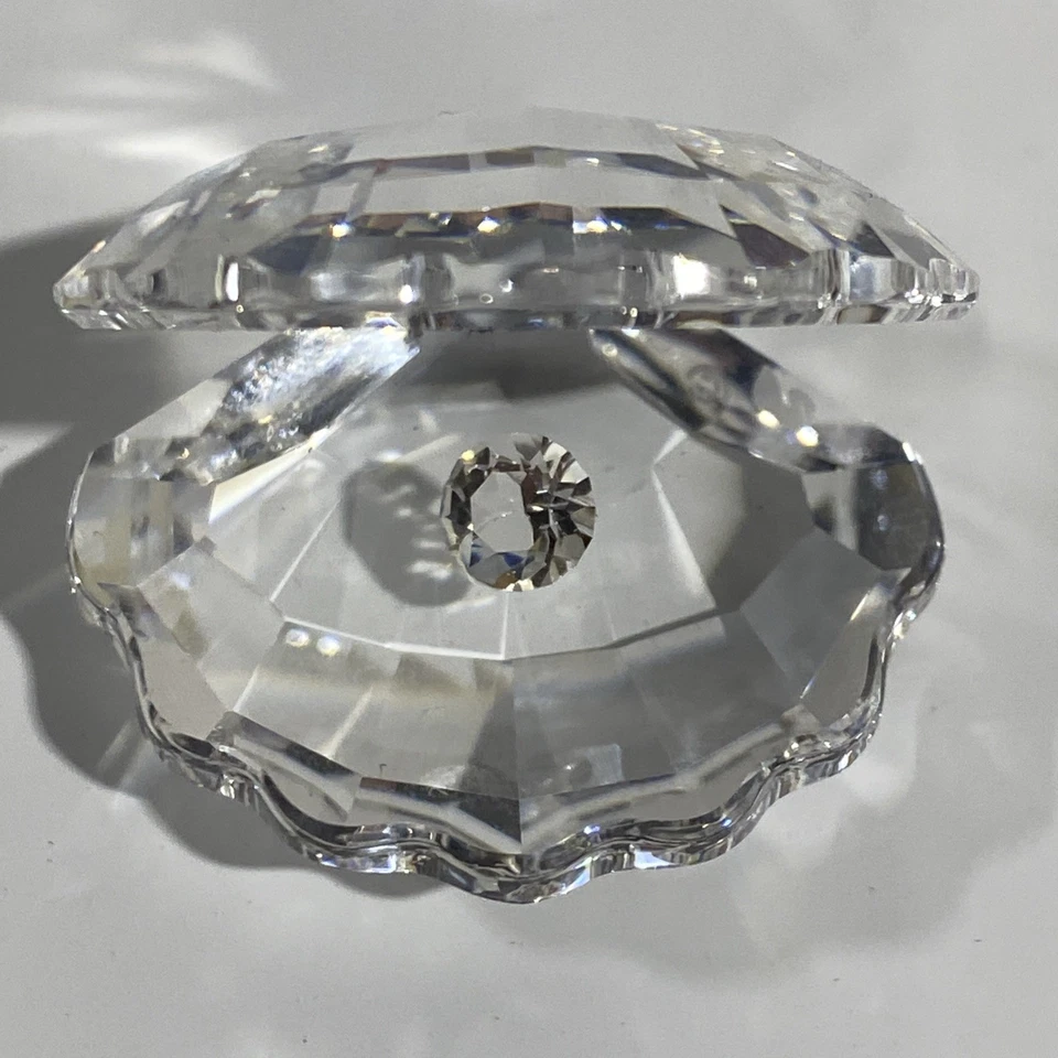 Swarovski Crystal Oyster Shell Crystal Gem Pearl Swan Mark 1” Retired - Image 2 of 4
