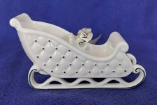 Pandora Christmas Sleigh Ornament 2014 Porcelain with Ribbon no box Limited Ed