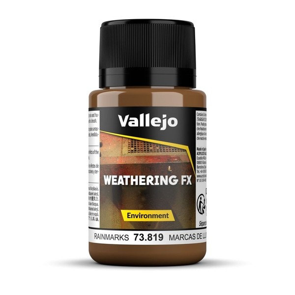 (132,25€/L) Vallejo Weathering Effects Environment Rainmarks 73819, 40Ml-image
