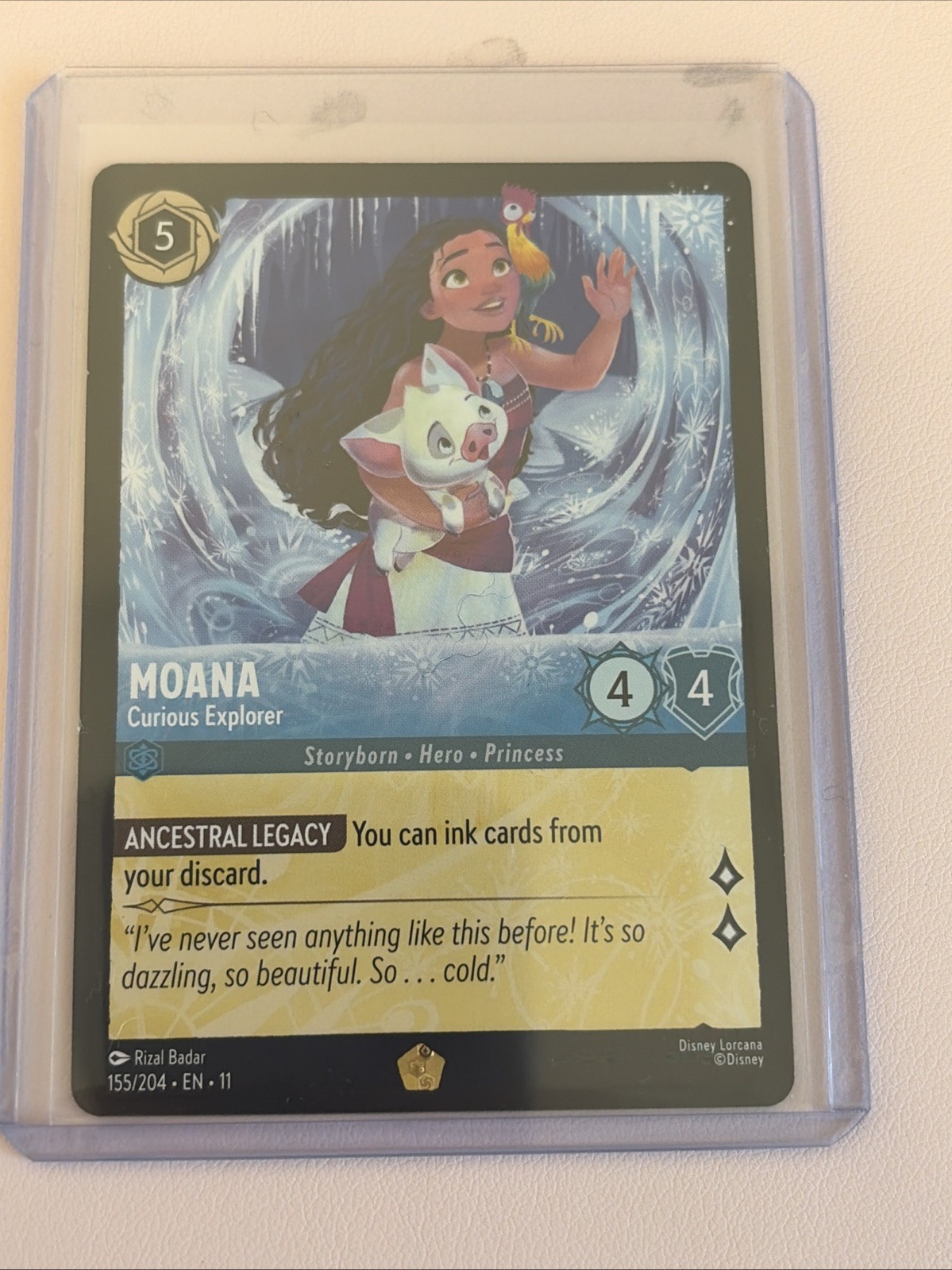 Lorcana Moana - Curious Explorer 155/204 Winterspell New Legendary