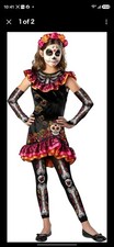 Child Sugar Skull Senorita Day of The Dead Costume