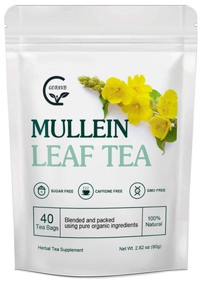 Mullein Leaf Tea Bags - Lungs Cleanse and Respiratory Support, Herbal Teas, C...
