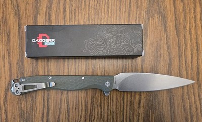 NEW IN BOX DAGGERR KNIVES  DISCOVERY SERIES PERO OLIVE STONEWASHED 