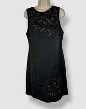 Alice + Olivia Women's Black Clyde Embellished Mini Dress Size 10