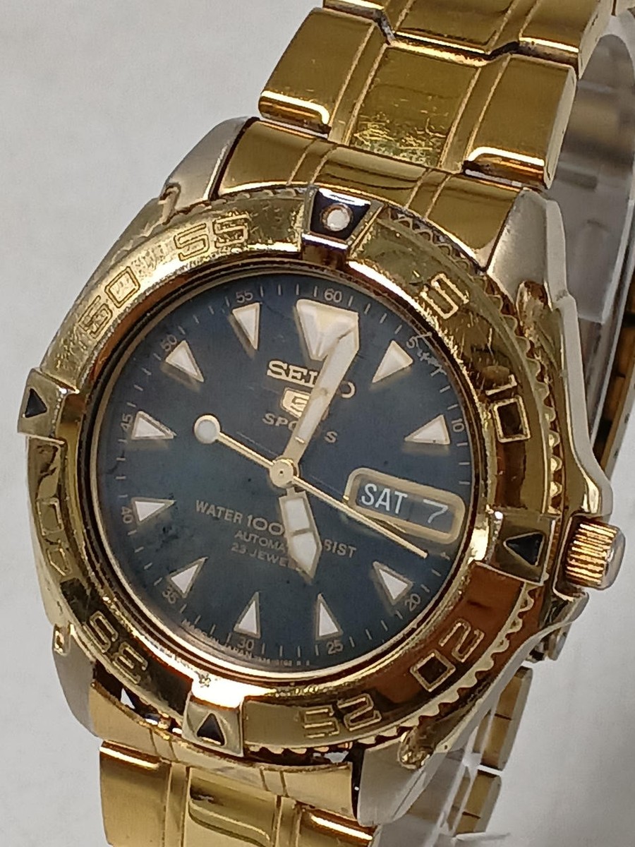 SEIKO 完売品　希少　7S36-00Y0 5 SPORTS Seiko 5 Sports Gold Men's Watch - 7S36-00Y0 for sale online | eBay