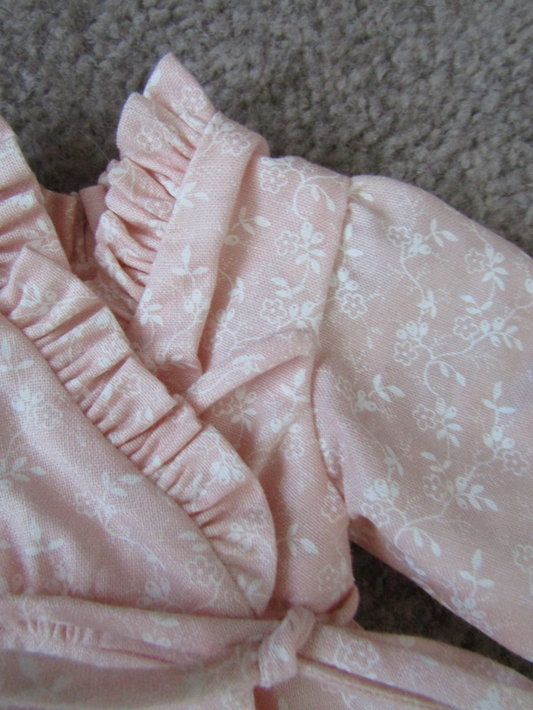 OOAK Handmade 16" Doll A Girl for All Time 1700s Pink Colonial Wrap Dress EUC