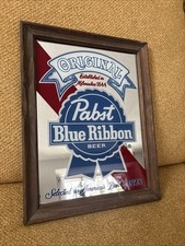 PABST BLUE RIBBON PBR  Vintage 10.5”X 13.5” Bar Beer Man Cave VG Condition