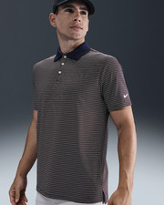 Nike Tour Men's Dri-FIT Striped Golf Polo, Style FZ7479-237, Size L, Multicolor