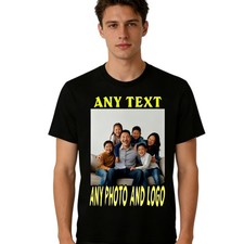 Custom Photo Text T-Shirt Unisex Cotton S-3XL Add Your Logo Design