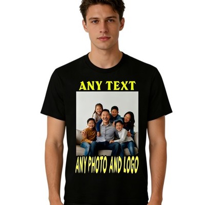 Couple Anniversary Gift Custom Name and Date 100% Cotton T-Shirt