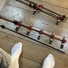 Ancienne Barre Baby Foot René Pierre Milieu  Rouge Dans Son Jus