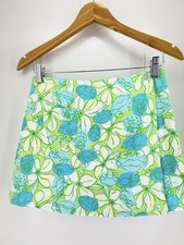 VTG Lilly Pulitzer- Women's 2 Crabcake 100 COTTON Print Reversible Wrap Skirt